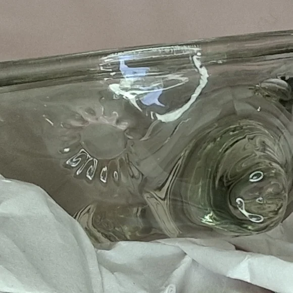 Anchor Hocking Clear Glass Blow Puffer Fish Trinket Jar Glass Box Nautical Beach - Picture 7 of 10